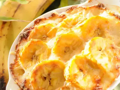 gratin de banane jaune