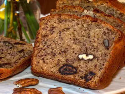 Gâteau banane & noix de pécan