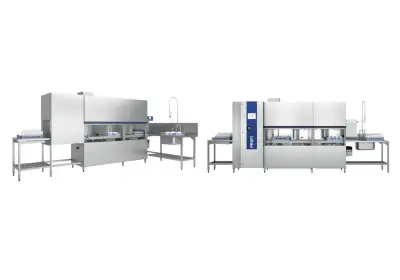 Lave vaisselle à avancement automatique de casiers