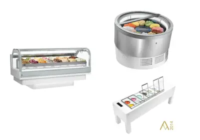 Vitrines glacées : La conservation et l’exposition de la glace artisanale sont des aspects fondamentaux dans le travail quotidien d’un professionnel