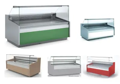 Modèles de vitrines horizontale pâtissière