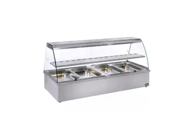 Bain marie professionnel avec vitrine