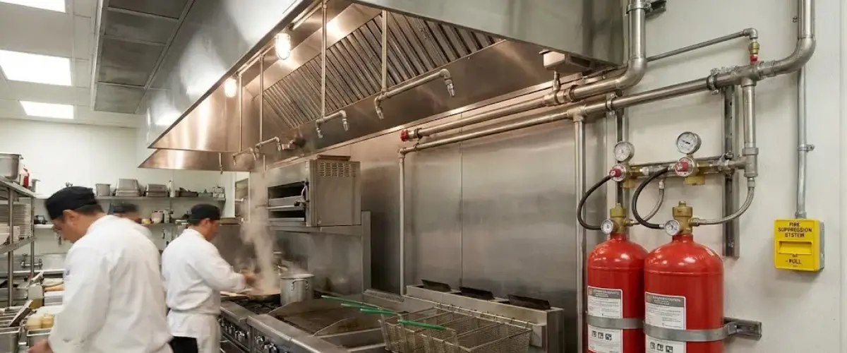 Système d’extinction automatique d’incendie pour cuisine professionnelle