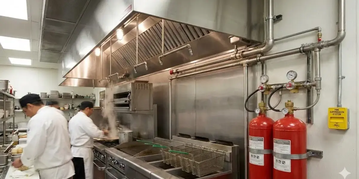 Système d’extinction automatique d’incendie pour cuisine professionnelle