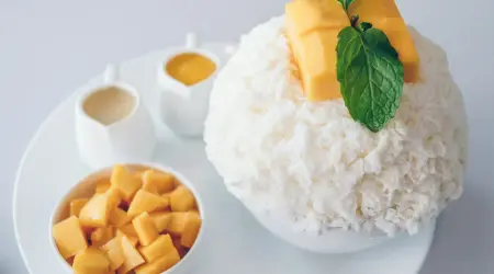 1920 bingsu mangue et glaces desserts crepe chocolat et vanille