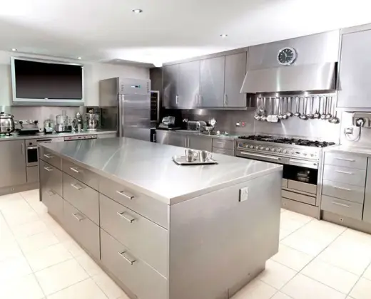 plan inox cuisine de travail